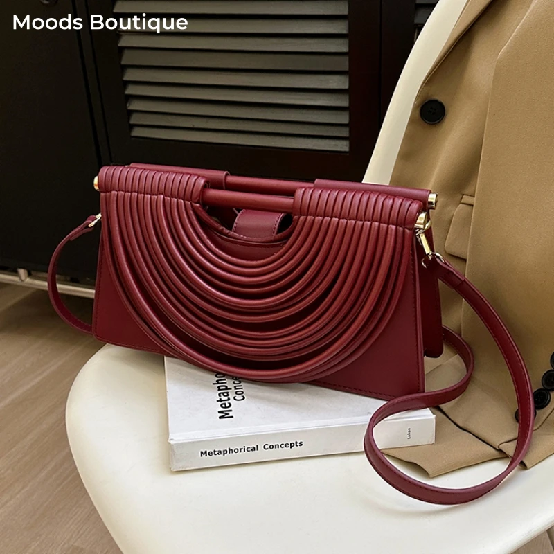 

Branded Luxury Evening Clutch Purse For Women Noodles Design Golden Crossbody Bag For Wedding Dinner Party Designer Handbag 2025