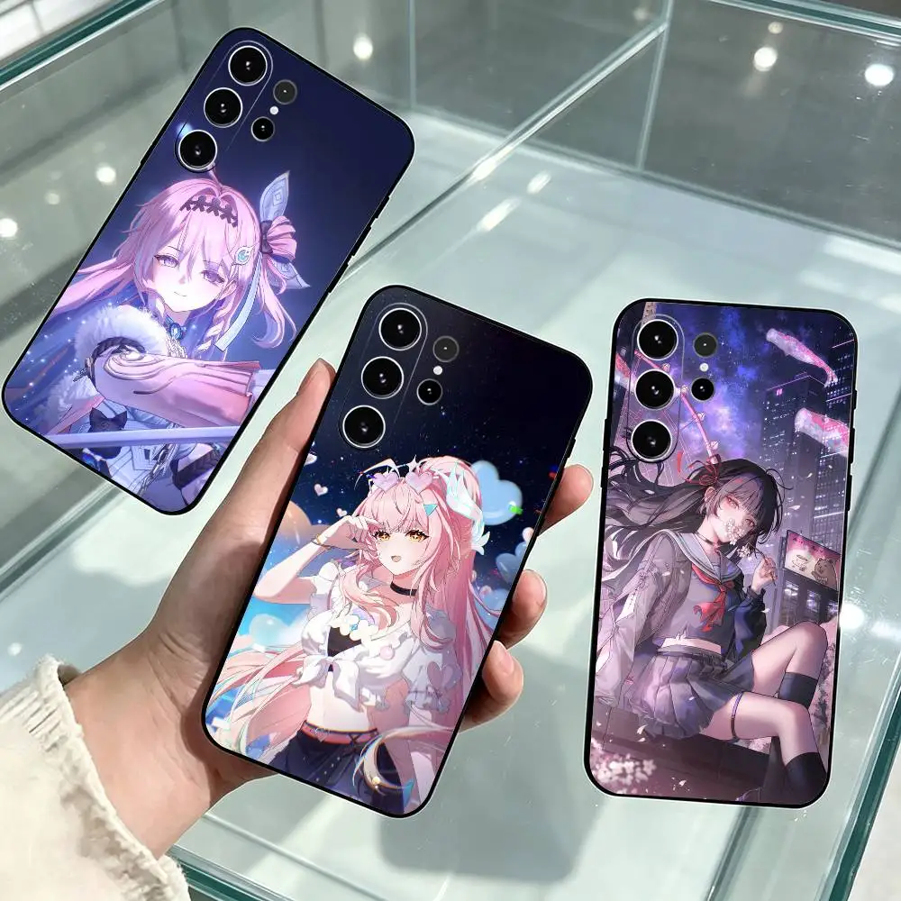 Wuthering-G Waves WuWa  Phone Case For Samsung S26,S25,S24,S23,S22,S21,S30,Ultra,Plus,Fe,Soft Silicone Black Cover