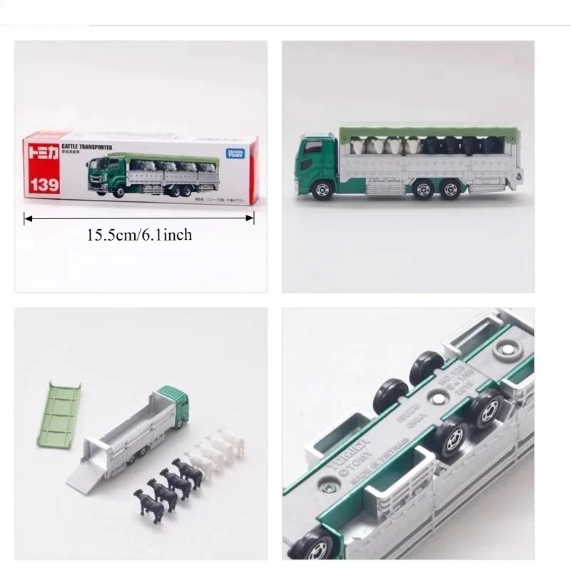 タカラトミー ドメカ 合金ダイキャスト小型トラック 139 長頭牛畜産輸送車両モデル 男の子のおもちゃコレクションシリーズ