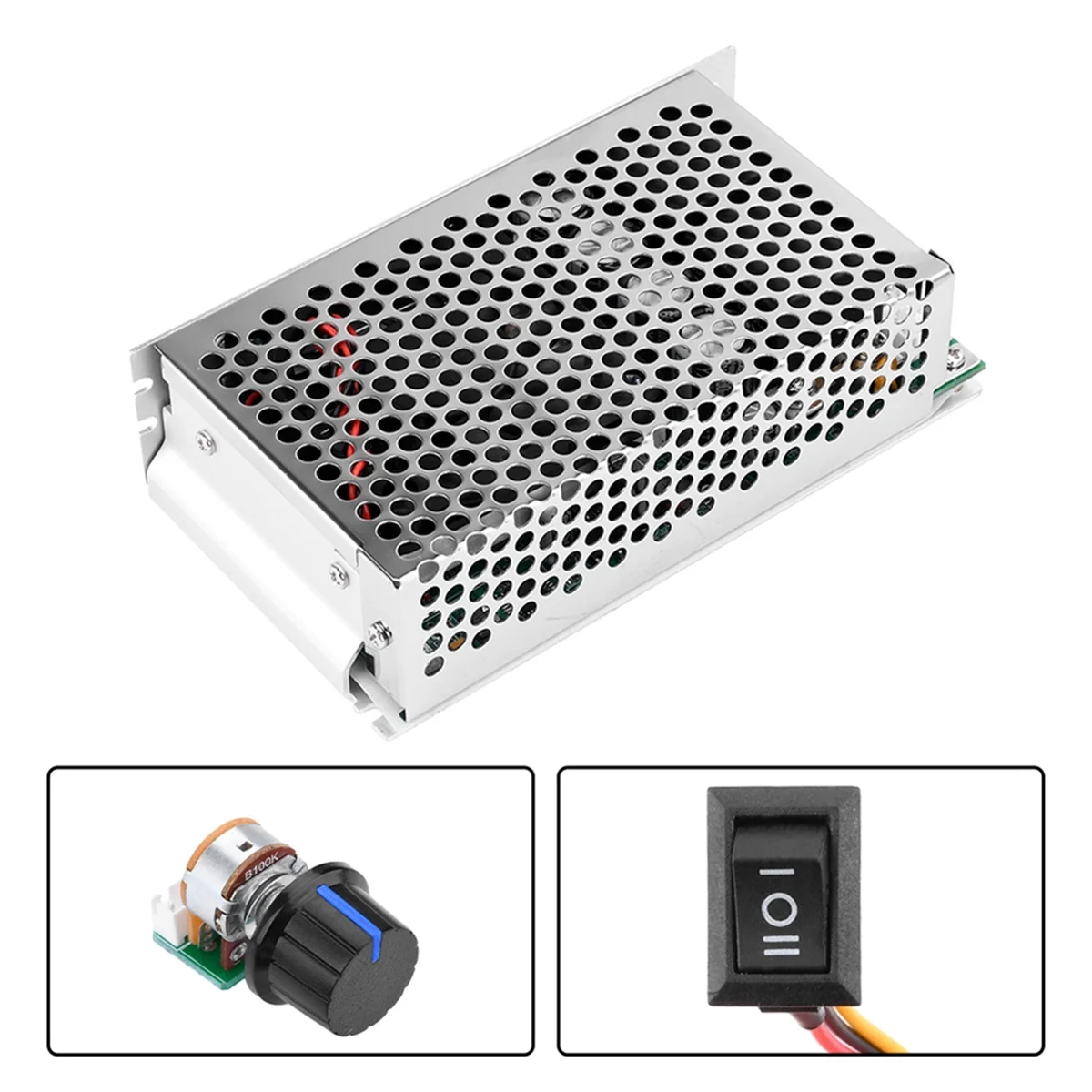 Nuovo regolatore di velocità del motore a spazzole DC DC10-50V 100A 3000W PWM DC programmabile controllato da PLC
