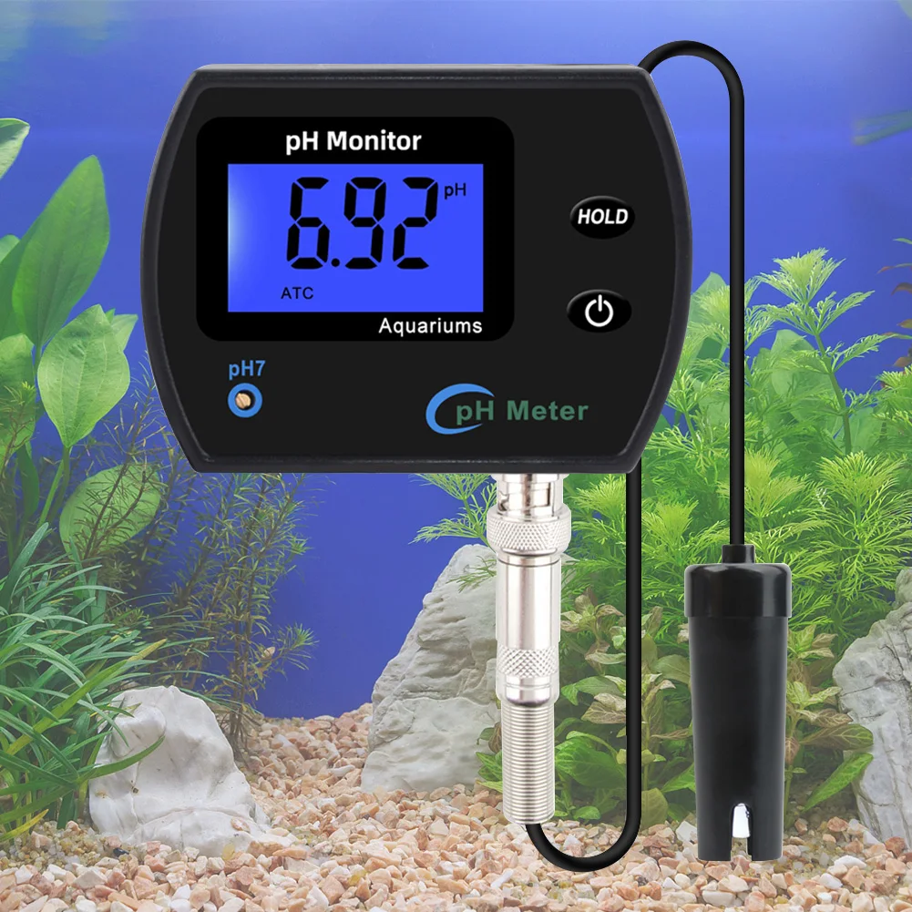 Multi-Parameter Water Tester Digital Acidometer Accurate Wall Mounted Online Hydroponics Tool for Aquariums Fish Tank US/EU Plug