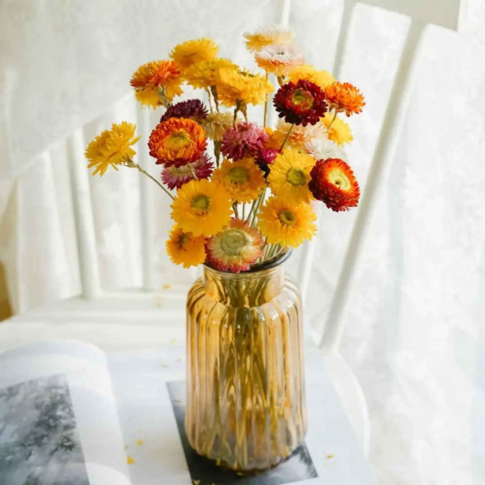 

Home 20Pcs Bouquet Boho DIY Decoration Straw Flowers Flower Arrangements Dried Daisy Chrysanthemum