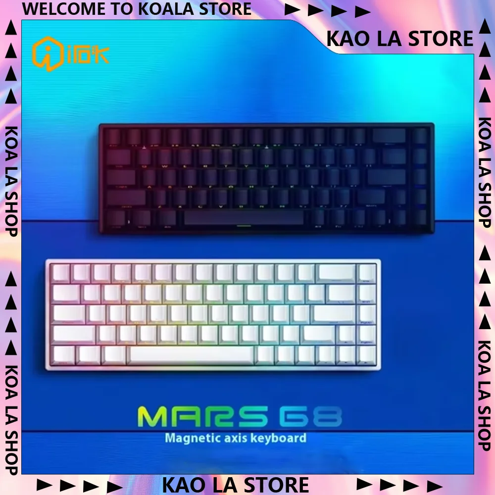 

IROK Mars68 PRO Magnetic Switch Mechanical Keyboard Hot Swap RGB Long Battery Life Custom Game PC Keyboard Accessories Gifts