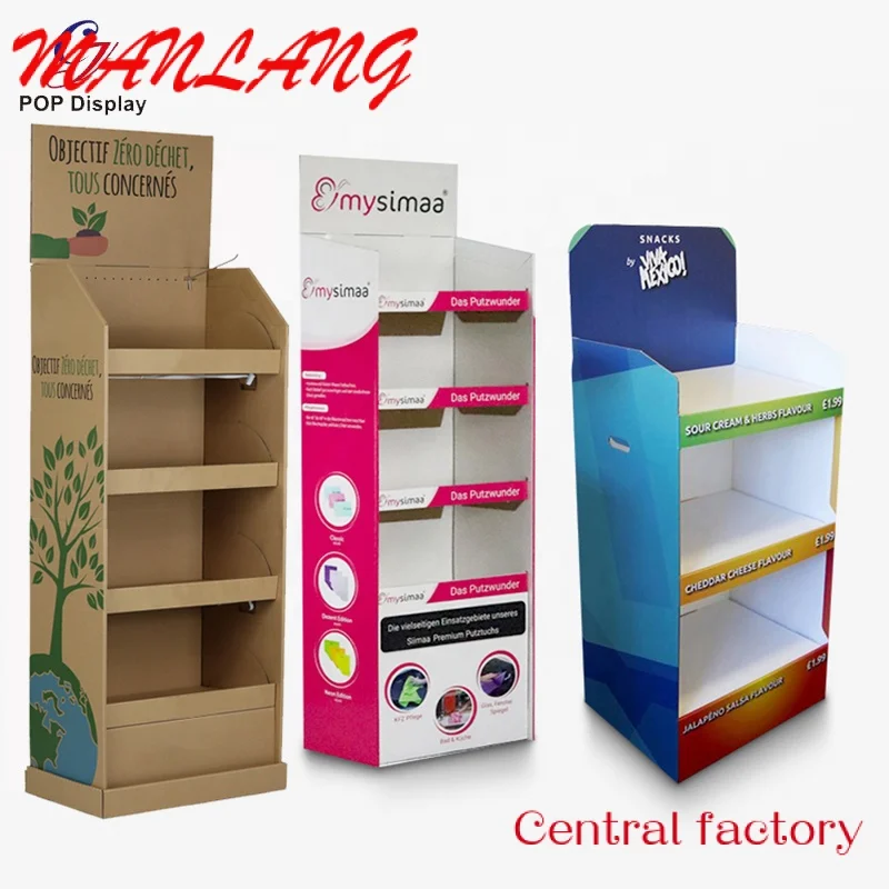 

CustomGuangDong Custom Retail Cardboard Promotion Display Rack Paper Floor Display Tower Shelves Supermarket Store Shop Cosmetic