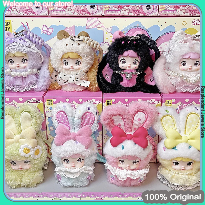 

New Nommi Sweetness 100% Series Blind Box Cute Rabbit Vinyl Plush Mystery Box Surprise Bag Pendant Cherry Decor Girl Gift Toy
