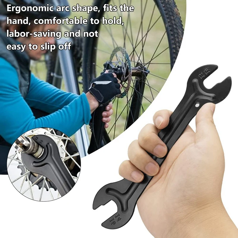 5 PCS Bicycle Cone Spanner Hub Wrench Carbon Steel Axle Hub Cone Wrench 13/14/15/16Mm Open End Pedal Spanner Repair Tool