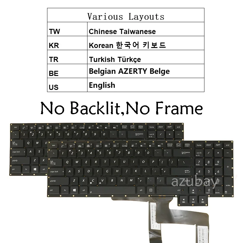 Laptop Keyboard for ASUS G750J G750JH G750JM G750JS G750JW G750JX G750JY G750JZ GFX70JS GFX70JZ US Korean TR Belgian AZERTY TW