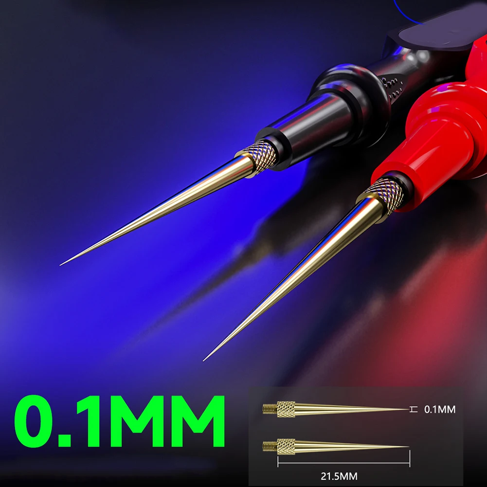 Digital Multimeter 3 Screen Display Voltage Capacitance Resistance Tester With Gold Plated Probes For Electronic Circuit Testing