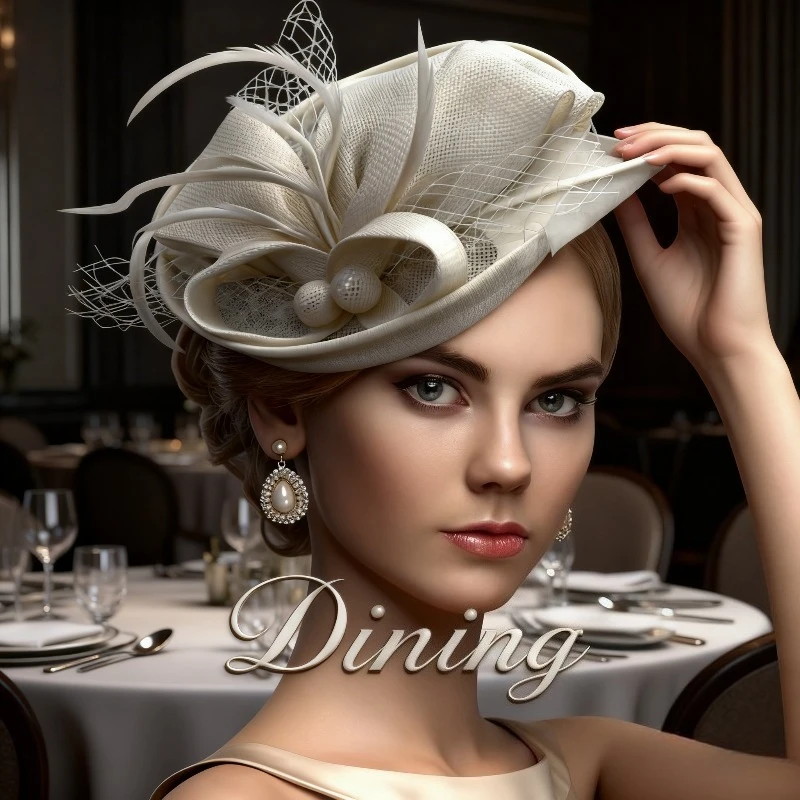 

Элегантная шляпа с перьями в стиле ретро, кружевной очаровательный головной убор из мешковины, подходящий для соревнований, свадеб, коктейлей и особых мероприятий