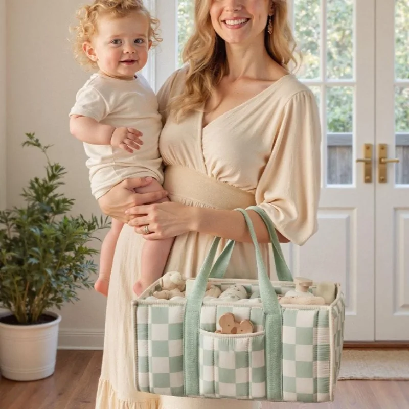 

1pcs Large Capacity Baby Diaper Storage Bag - Multi-Purpose Home Organizer Portable Mommy Baby Gear Tote