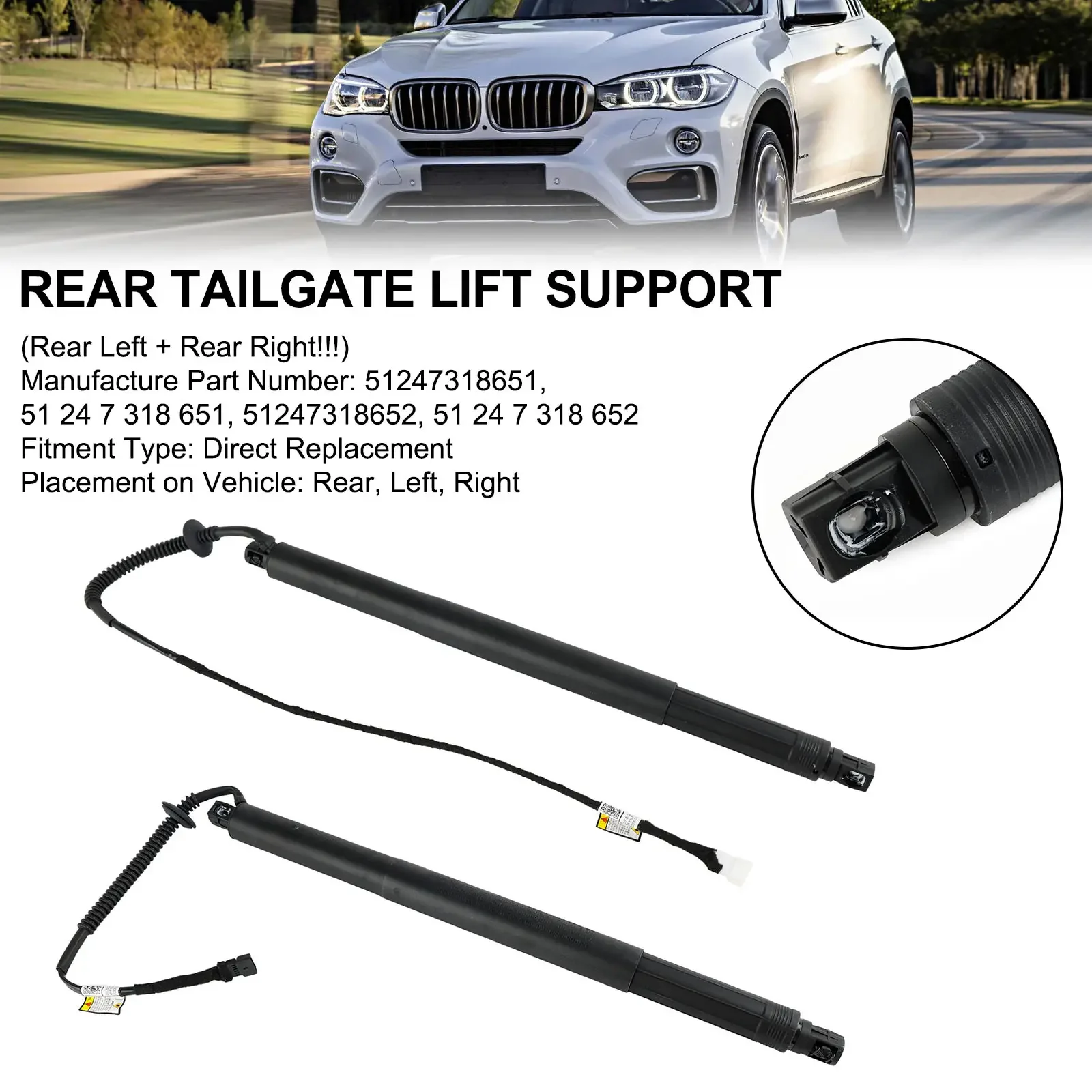 Tailgate Power Lift Support 51247318651 Fit For BMW X6 F16 F86 2014-2019