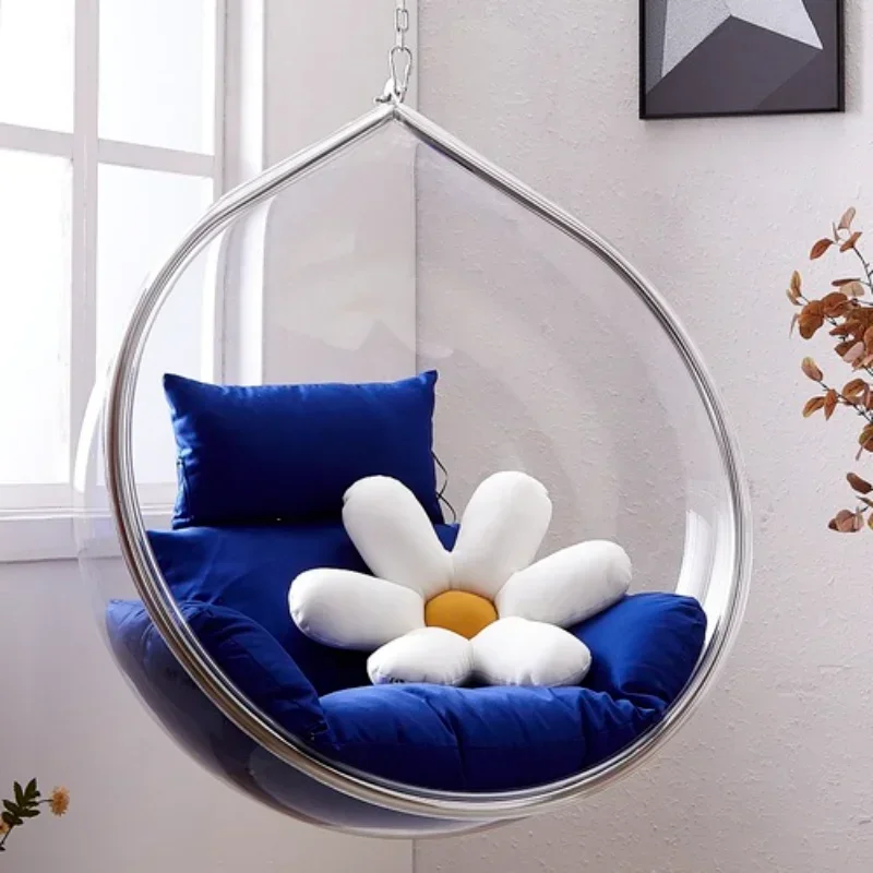 egg chair Transparent Glider Single Cradle Chairs Indoor Balcony Hanging Basket Chair Swing Rocking Recliner Lounge Chaise