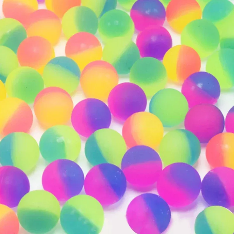 Petite balle rebondisnoyaux en caoutchouc pour enfants, jouets anti-souligné, boule sautante amusante, jeux de plein air, jouets de bain pour enfants, diamètre, 32mm, 5 pièces