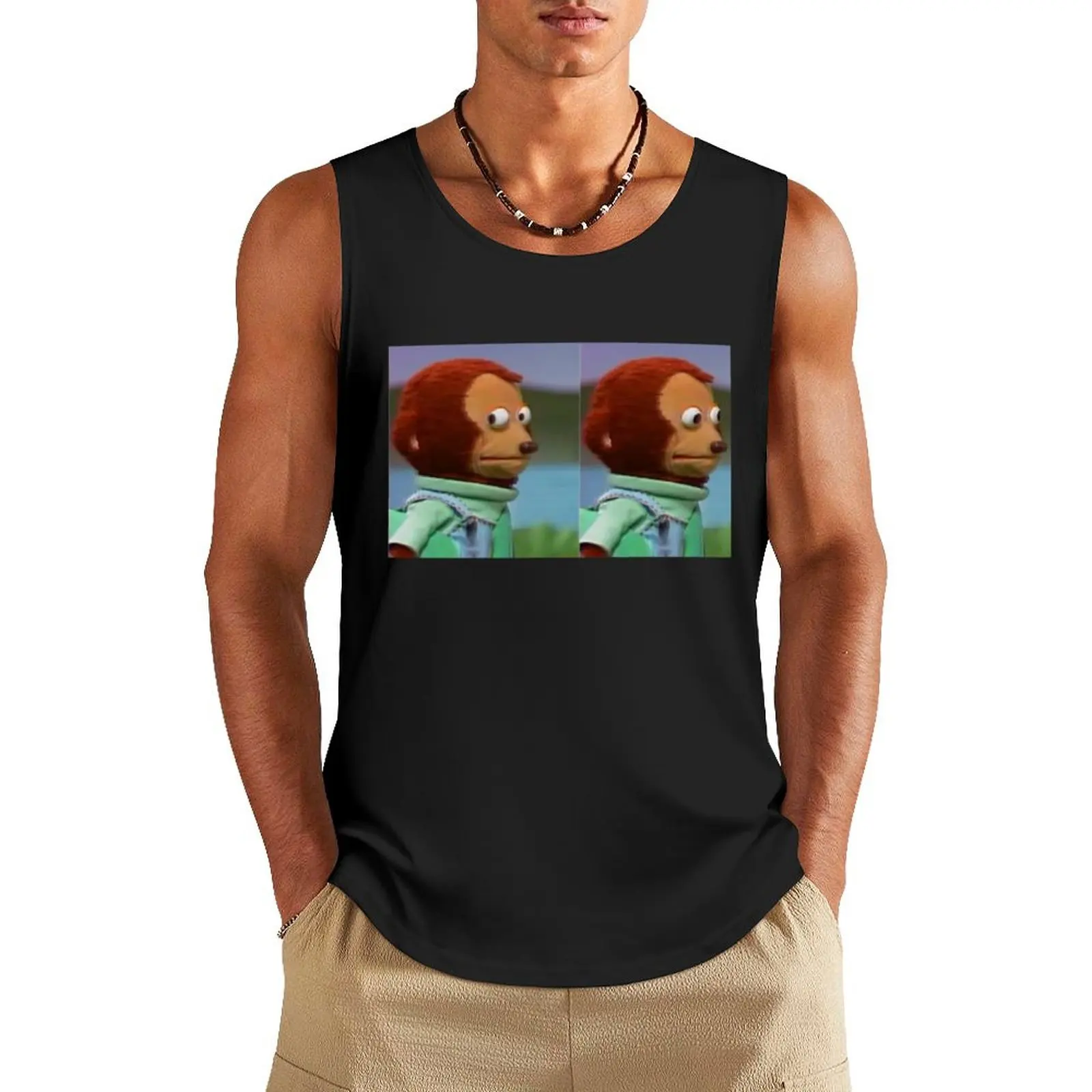 Awkward Monkey Puppet Meme Tank Top best selling products Men's t shirt plain t-shirt tops