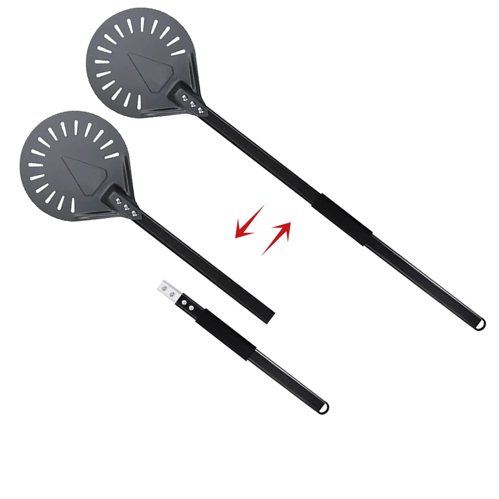 7 8 9 10 Inch Long Pizza Peel AdjustableTurning Shovel Spatula Baking Tool  Kitchen Utensils Nonstick Big Pizza Turner for Oven