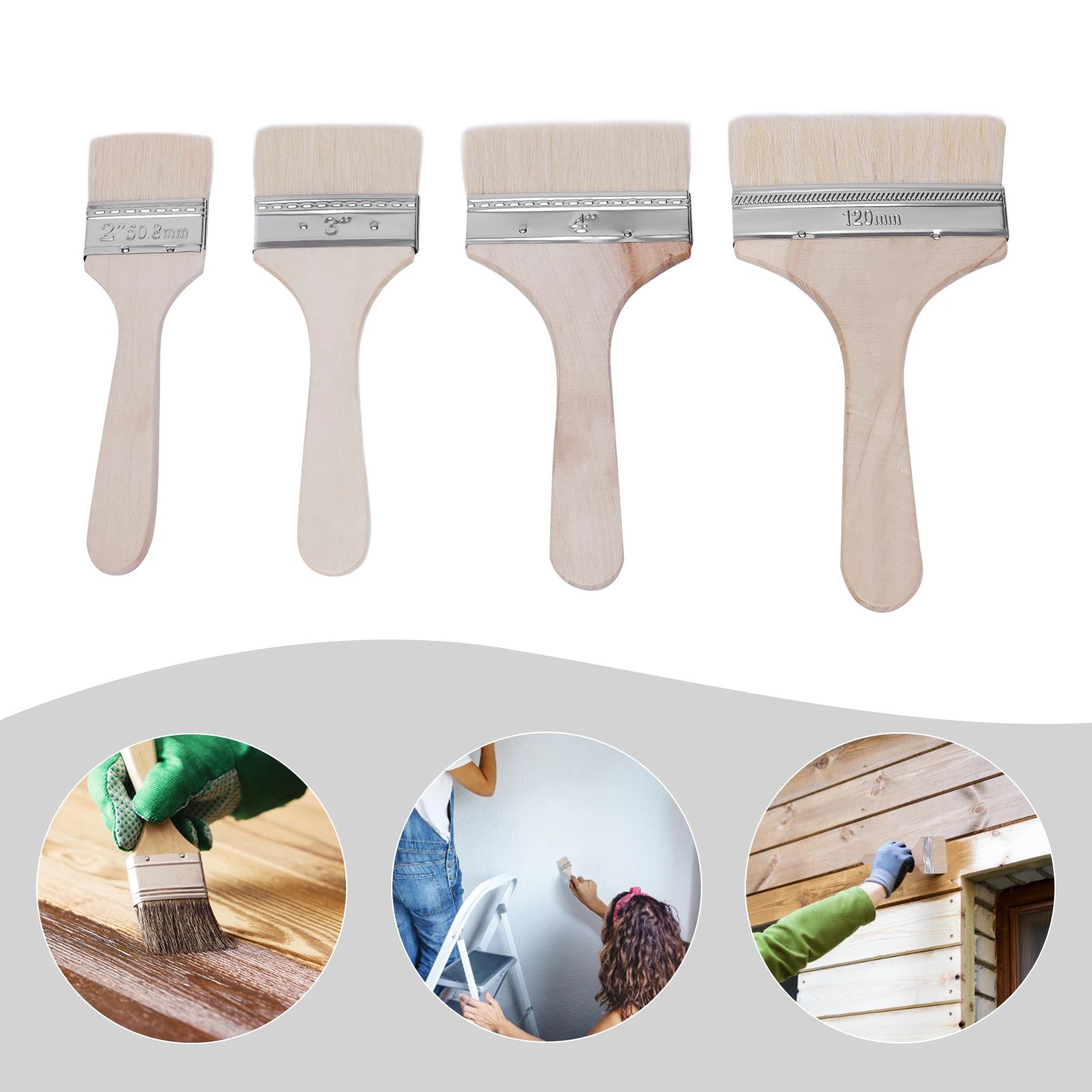 Pro Grade Verfborstels, Variety Hoek Verfborstels, 4 Pack