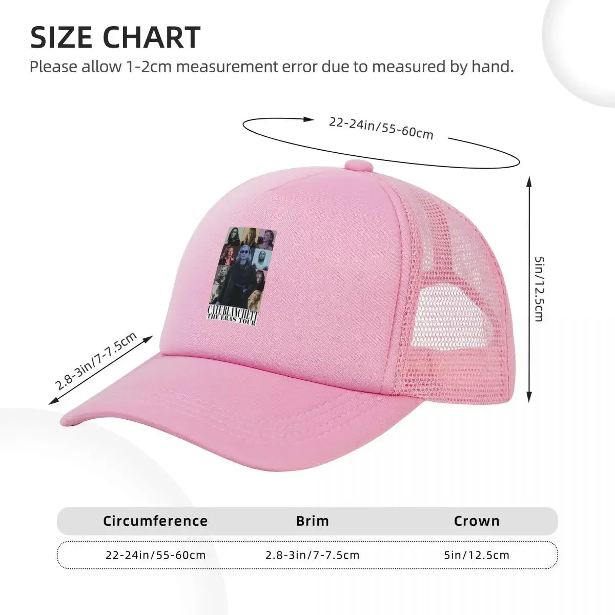 Cate Blanchett Characters Mesh Baseball Caps Snapback Fashion Baseball Hats Breathable Casual Casquette Outdoor Unisex