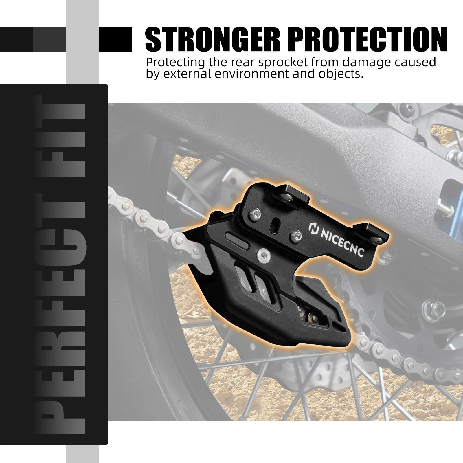 Für Yamaha Tenere 700 /XTZ700 2019-2024 NICECNC Kettenführung Abdeckung Einstellblöcke Schwingarm-Spulen Slider Tenere 700 Zubehör – Detail 3
