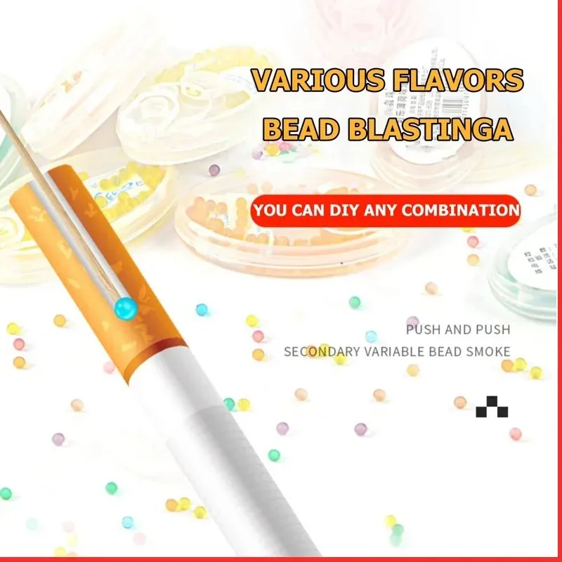 1000PCS Mixed Fruit Flavours Menthol Explosion Beads Cigarette Sigarette Popping Capsules Burst Beads Men Women Smoking Gadgets