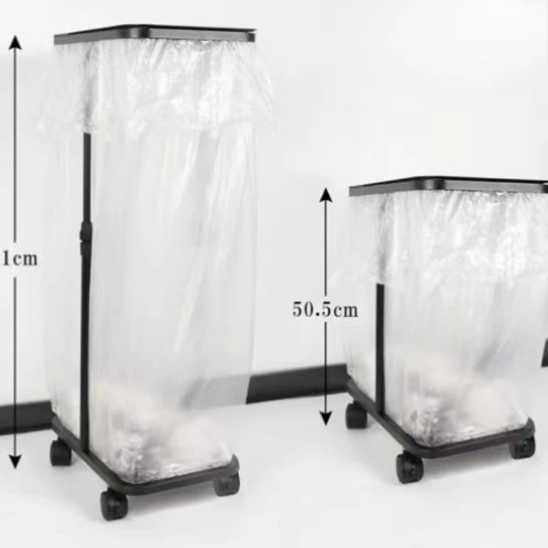 

Retractable mobile garbage rack with pulley wrought iron dry and wet sorting garbage
