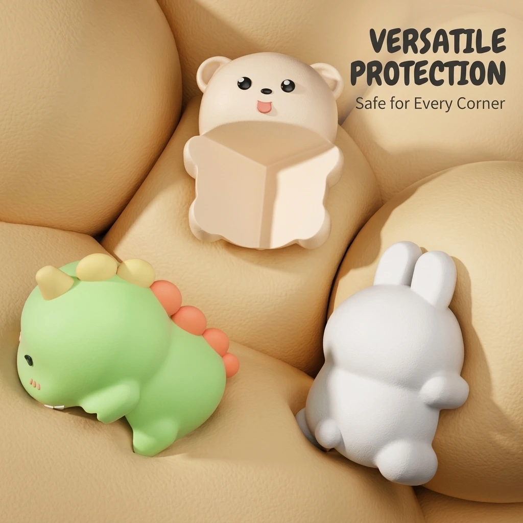 YGTITAN Baby Safety Corner Protector, Soft Cartoon Edge Guard for Table & Furniture, Anti-Bump Cushion