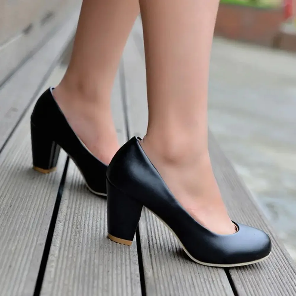 2017 Sapato Feminino Zapatos Mujer Tacon duży rozmiar 31-47 kolor nowa wiosna jesień pompy damskie buty wysokie obcasy Pu 222-1