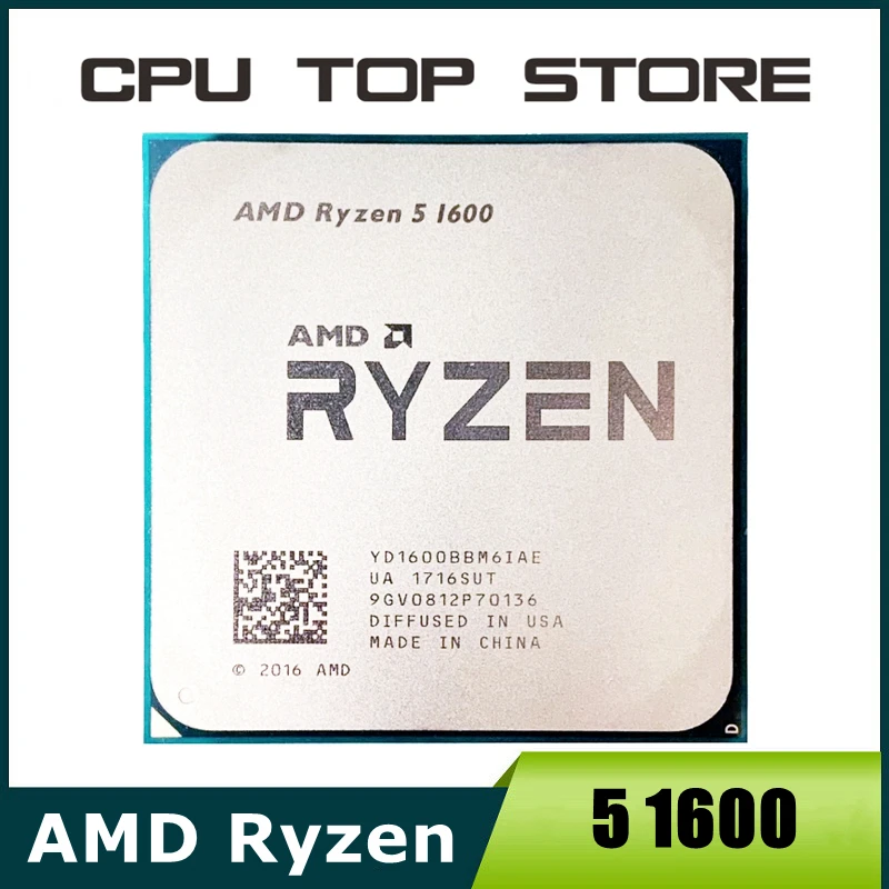 AMD Ryzen 5 1600 R5 1600 3.2 GHz Six-Core Twelve Thread 65W CPU Processor Socket AM4