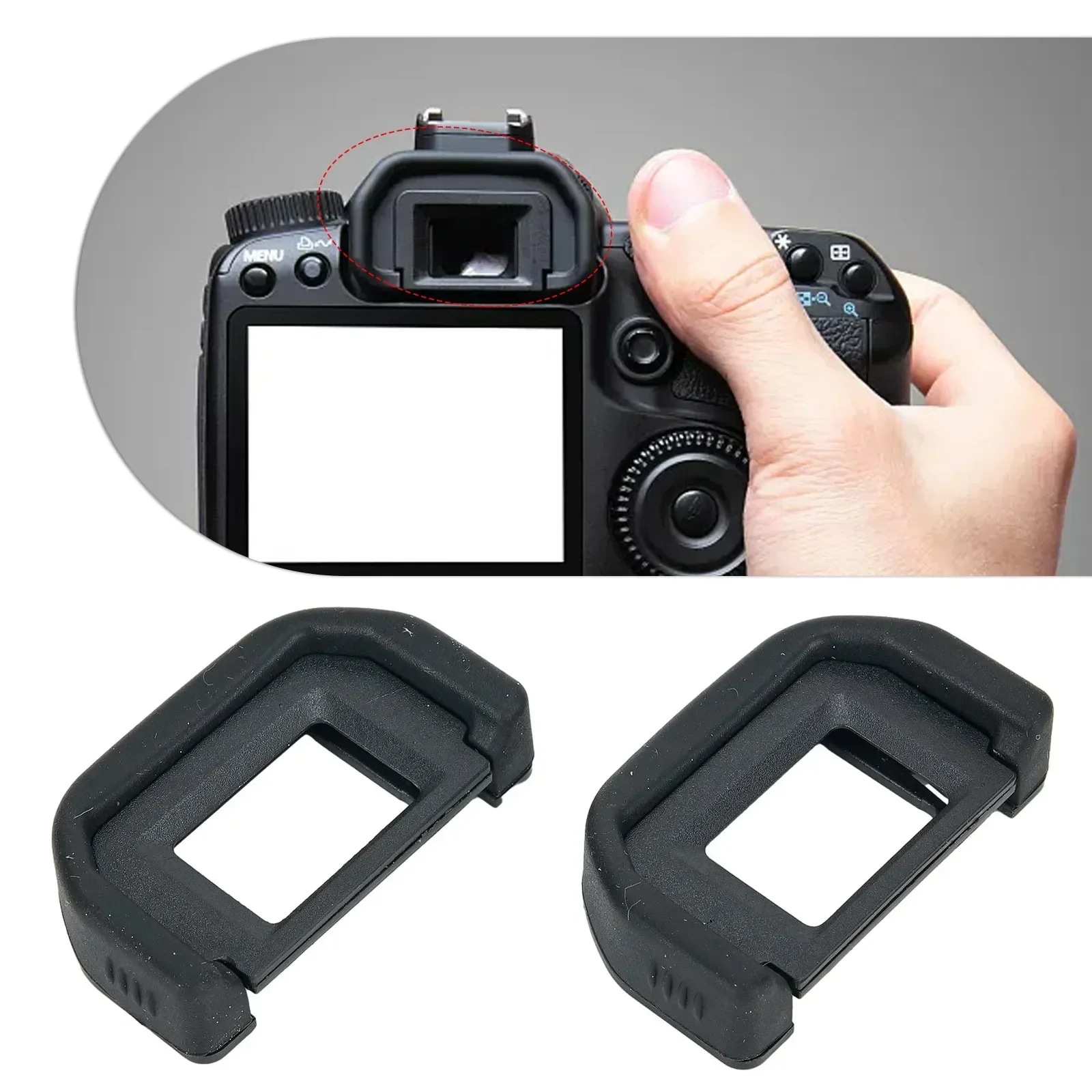 Kit de borracha eyecup para canon eos 600d 500d 300d, acessórios eyecup, duráveis e duráveis, 2 peças