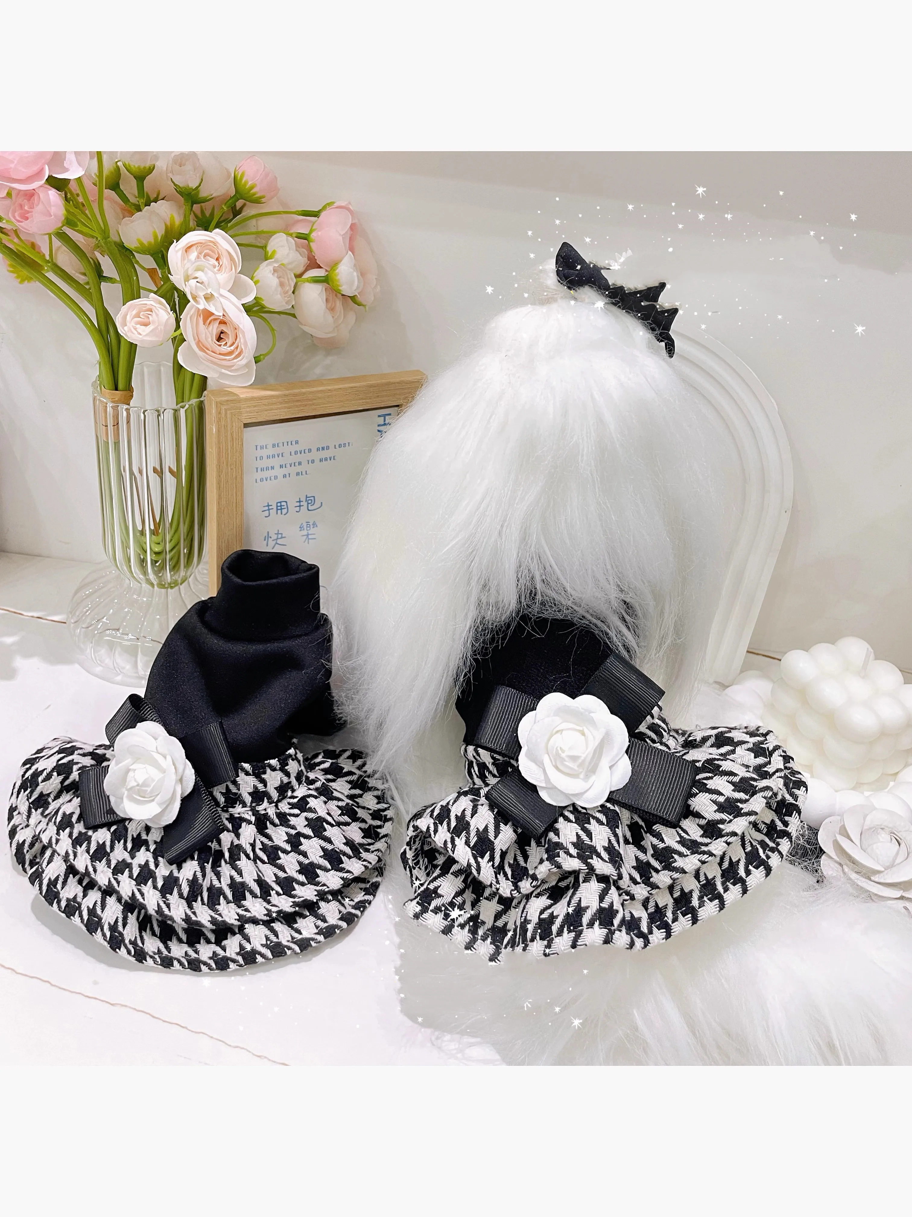 

Luxurious Style Classic Design Puppy Clothing Camellia Small Dog/Cat Dress