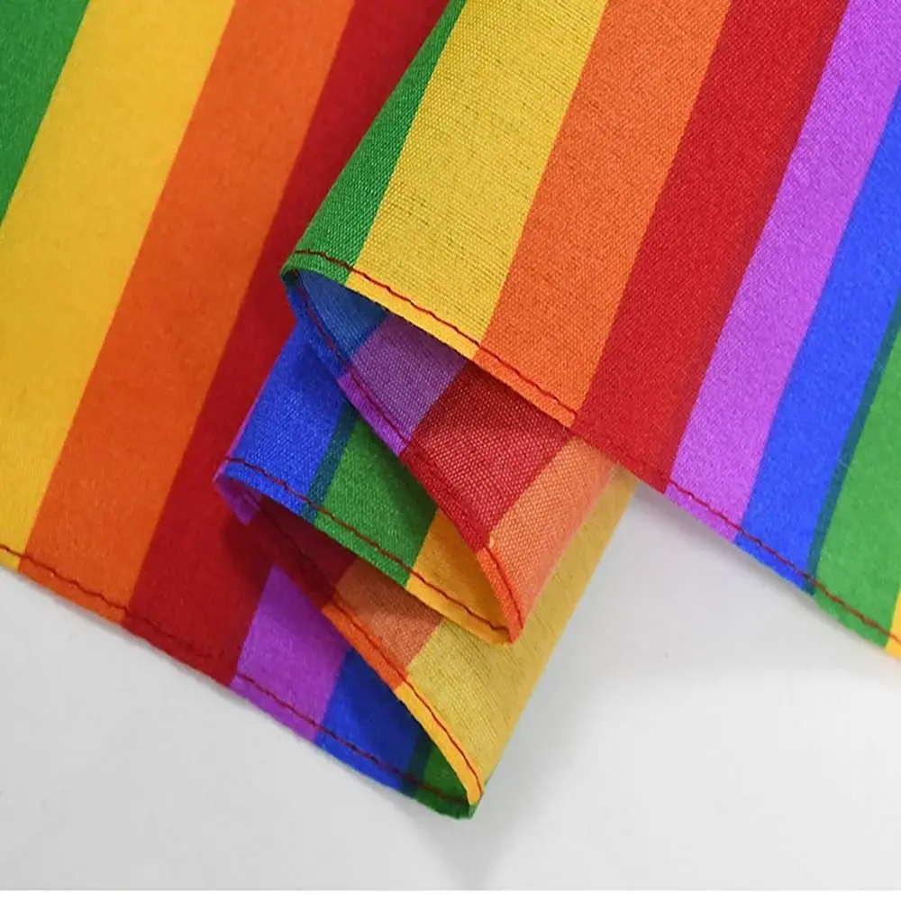 Pride Festival Pocket Square Scarf Trendy Colorful Rainbow Wristband Bandana Gay Parade