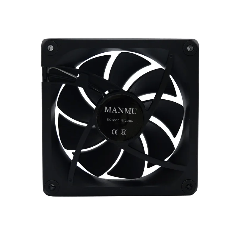 MANMU مروحة تبريد Ventilador منخفضة الضوضاء 120 مم تبريد الكمبيوتر Rgb Pc مروحة تبريد مع مرآة لا نهائية من 3 جوانب