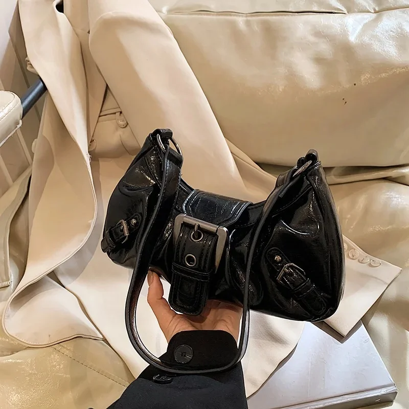 

Y2K Retro Pleated Hobo Shoulder Bag Womens Maillard Style Underarm Bag Pleated Hobo Shoulder Bag