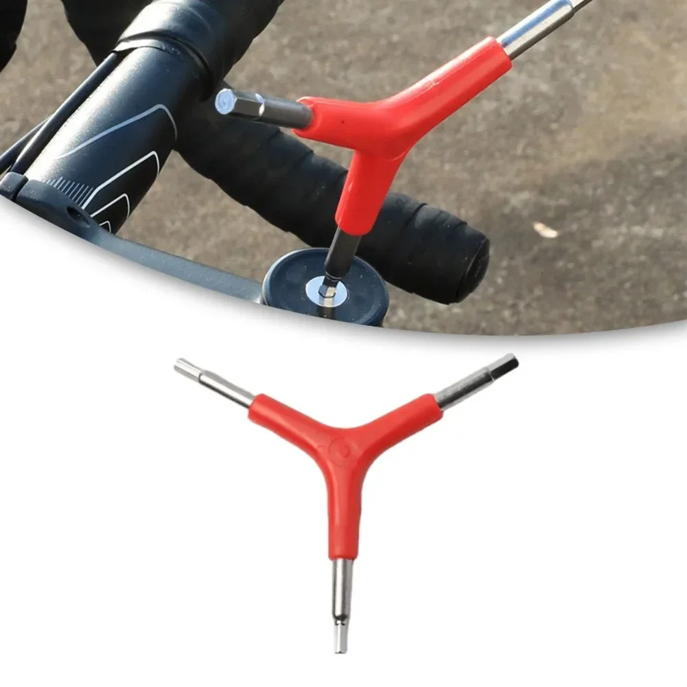 自転車修理用滑り止め六角レンチ,マウンテンバイク修理ツール,3方向,4mm, 5mm, 6mm, 1個