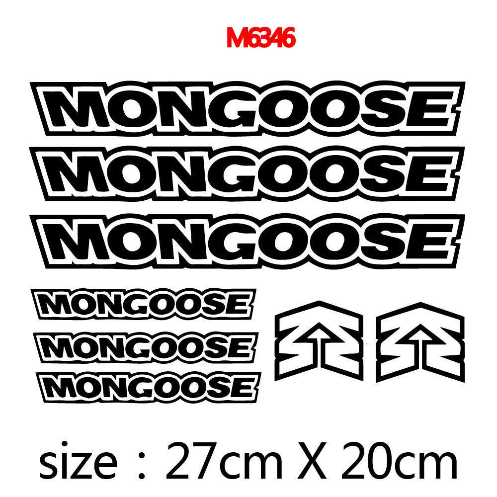 Cute Mongoose-Vinyl Cut Stickers Decals For  Bicycles Bikes Cycles Frames Forks Mountain MTB BMX 58LN Art Décor