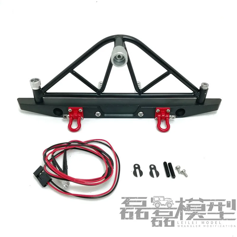 

Metal Rear Bumper with 2 LED Lights for 1/10 RC Crawler Car AXIAL SCX10 III AX103007 RC4WD D110 VS4 JIMNY DIY Parts