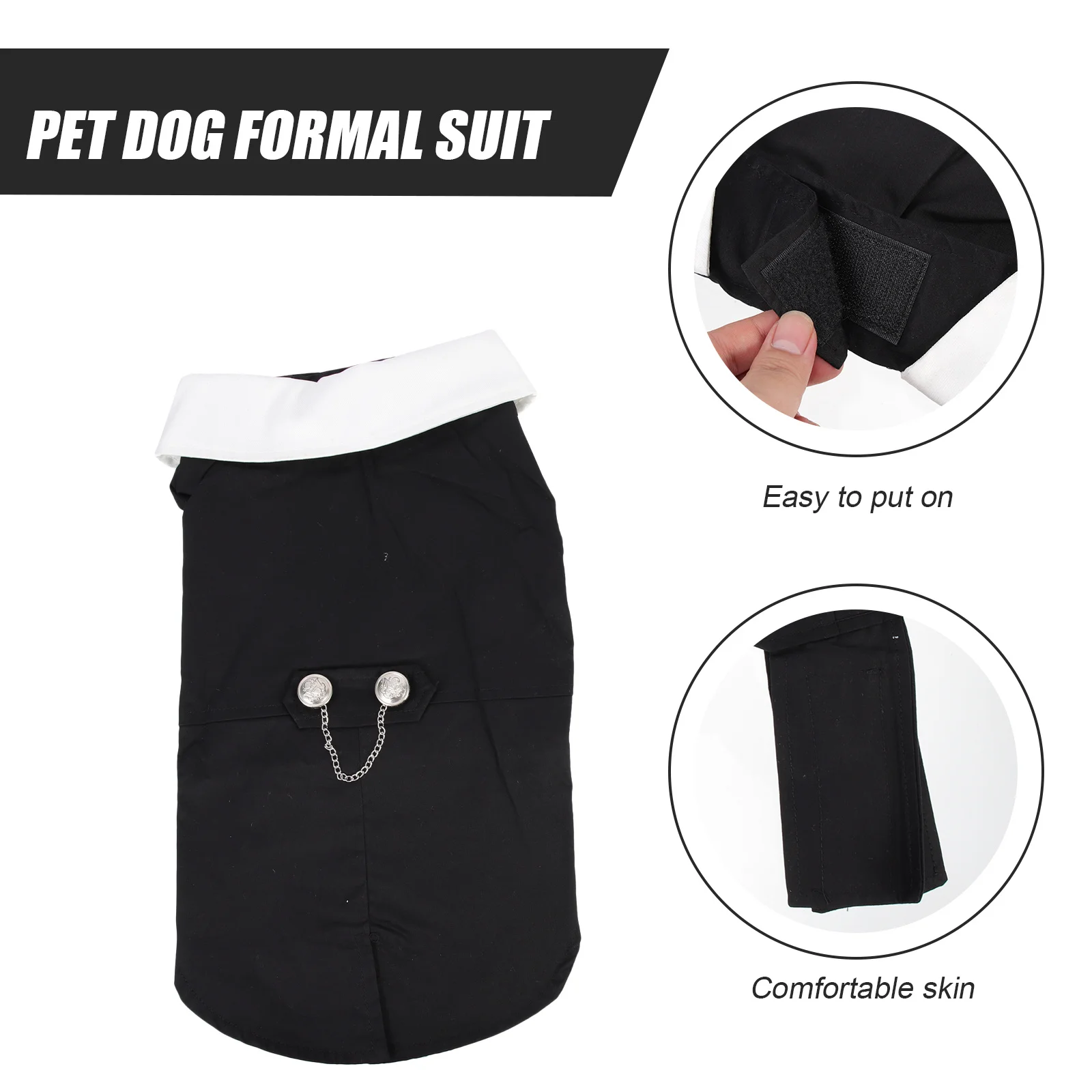 

Pet Dog Formal Tuxedo Durable Fashion Lightweight Comfortable Belly Part Perfect for Weddings New Year Parties Stylish Dog Suit