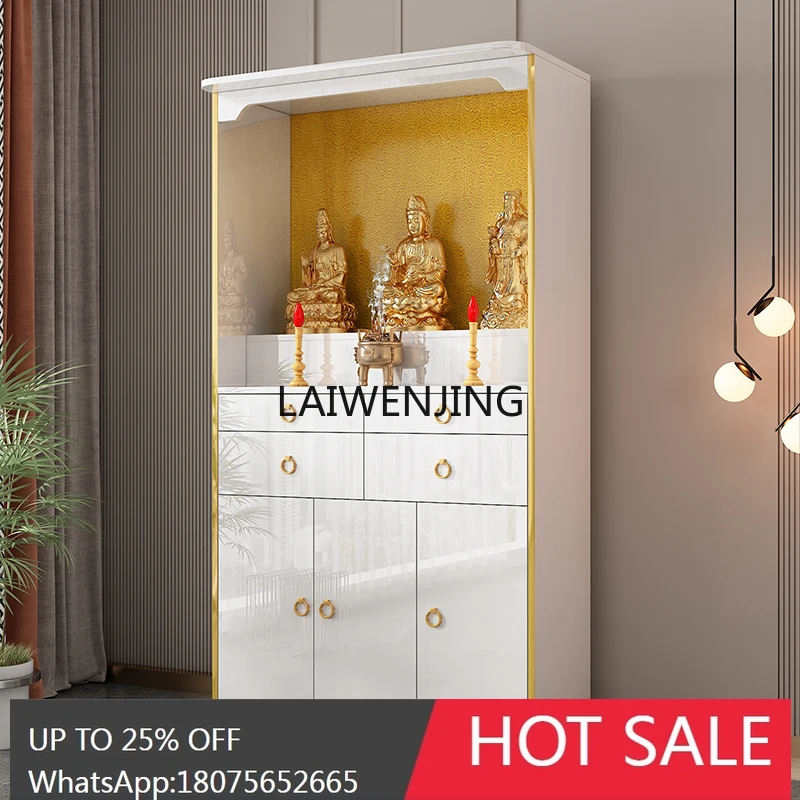 SGF new Chinese vertical cabinet light luxury Buddhist shrine offering table Shentai God of Wealth Guanyin cabinet