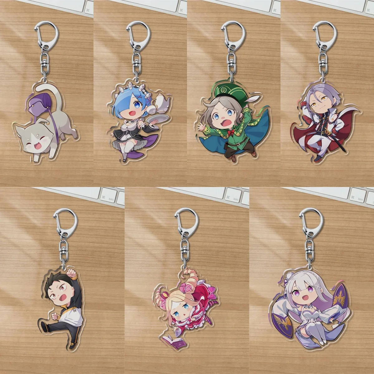 

6CM NEW Anime Re:ZERO -Starting Life in Another World Acrylic Keychain Model Cosplay Characters Ornament Accessories Good Gifts