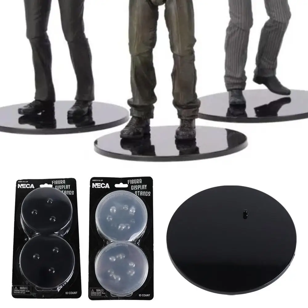 

6 - 8" Inch Neca Stands Plastic Clear/Black Action Figure Display Stands Model Toy Transparent Model Display Base