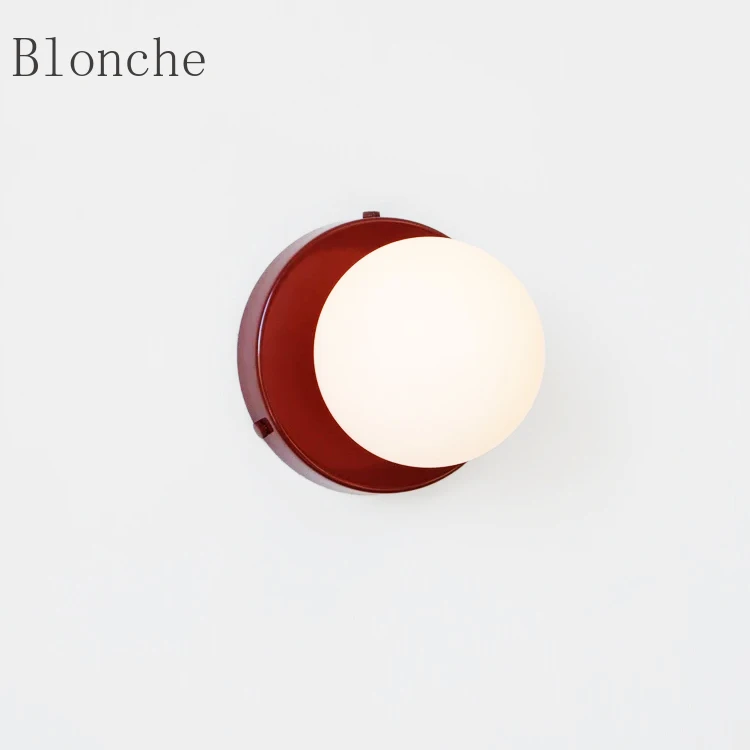 

New Glass Ball Wall Lamp Ins Light Luxury Sconce Minimalist Macarone Living Room Dining Room Corridor Bathroom Mirror Front Lamp