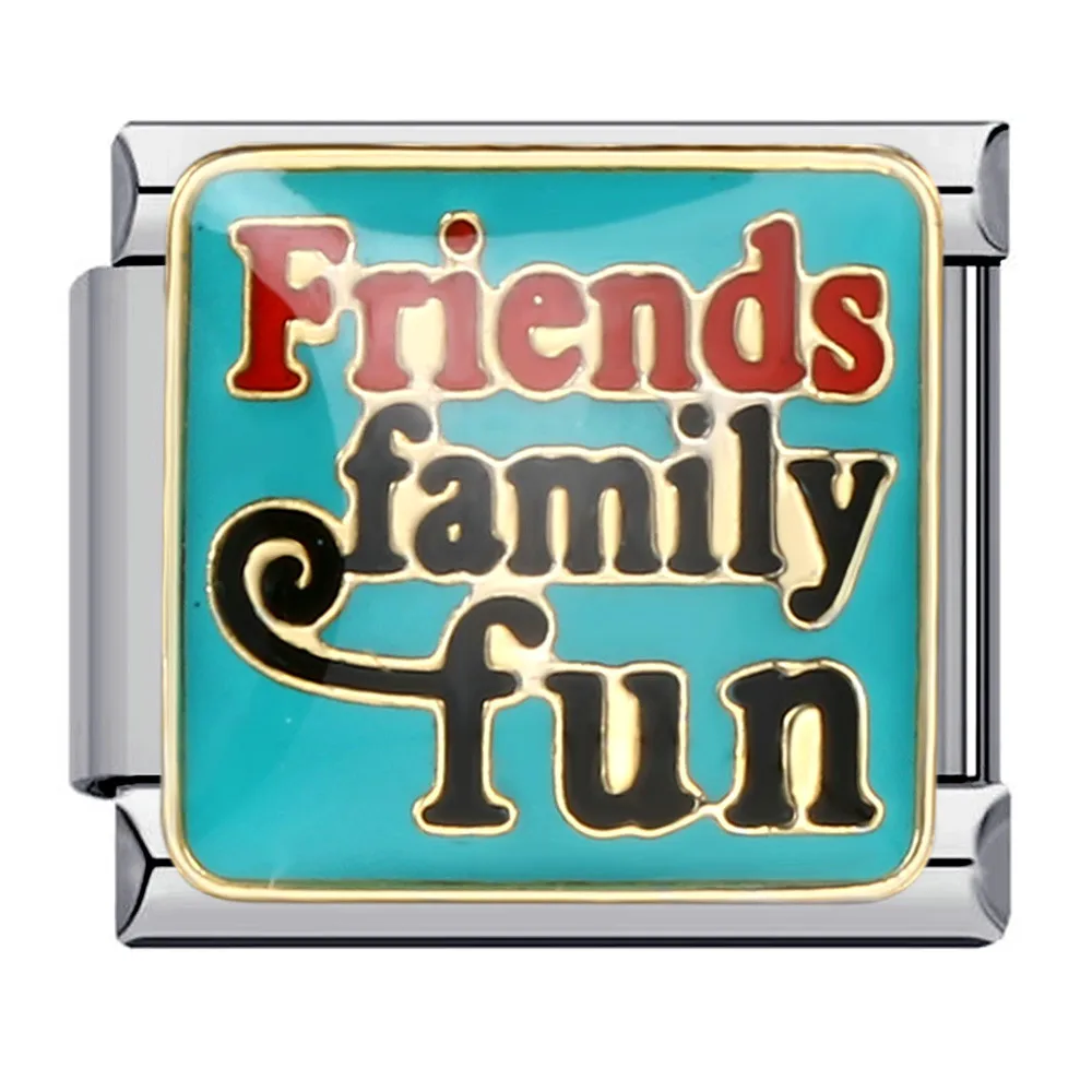 URING New Graduation Forever BFF Best Friend Book Heart Charm Italian Links Fit 9mm Bracelet Stainless Steel Making DIY Jewelry