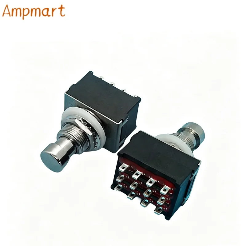 Ampmart 12-Pin Effects Pedal Switch, Toggle Switch, 12-Pin 4PDT Foot Switch, Eco-Friendly