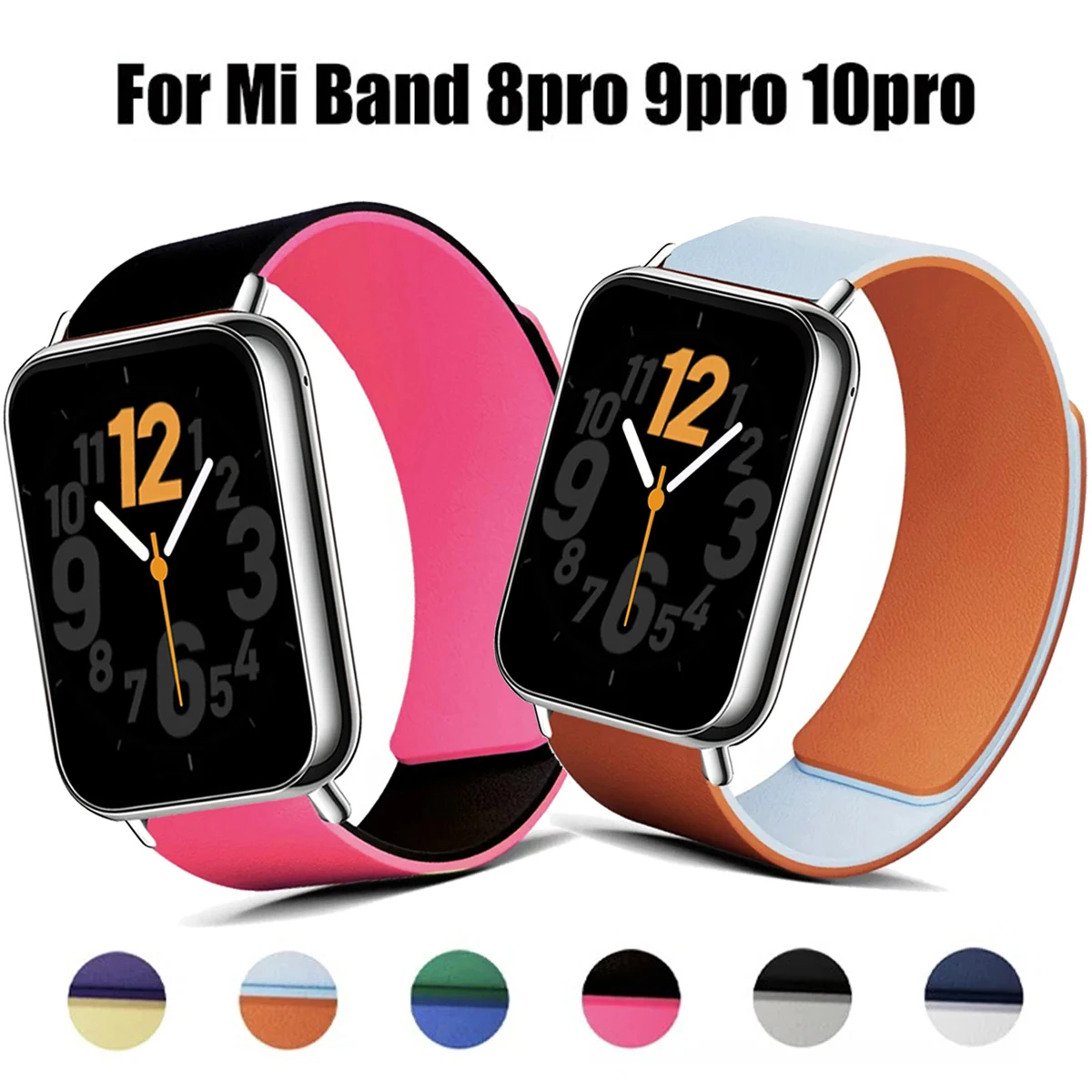 Silicone Magnetic Strap For Xiaomi Mi Band 10 Pro 9 Pro 8 Pro Sports Replacement Bracelet For Redmi Watch 6 5 4 Wristband Correa