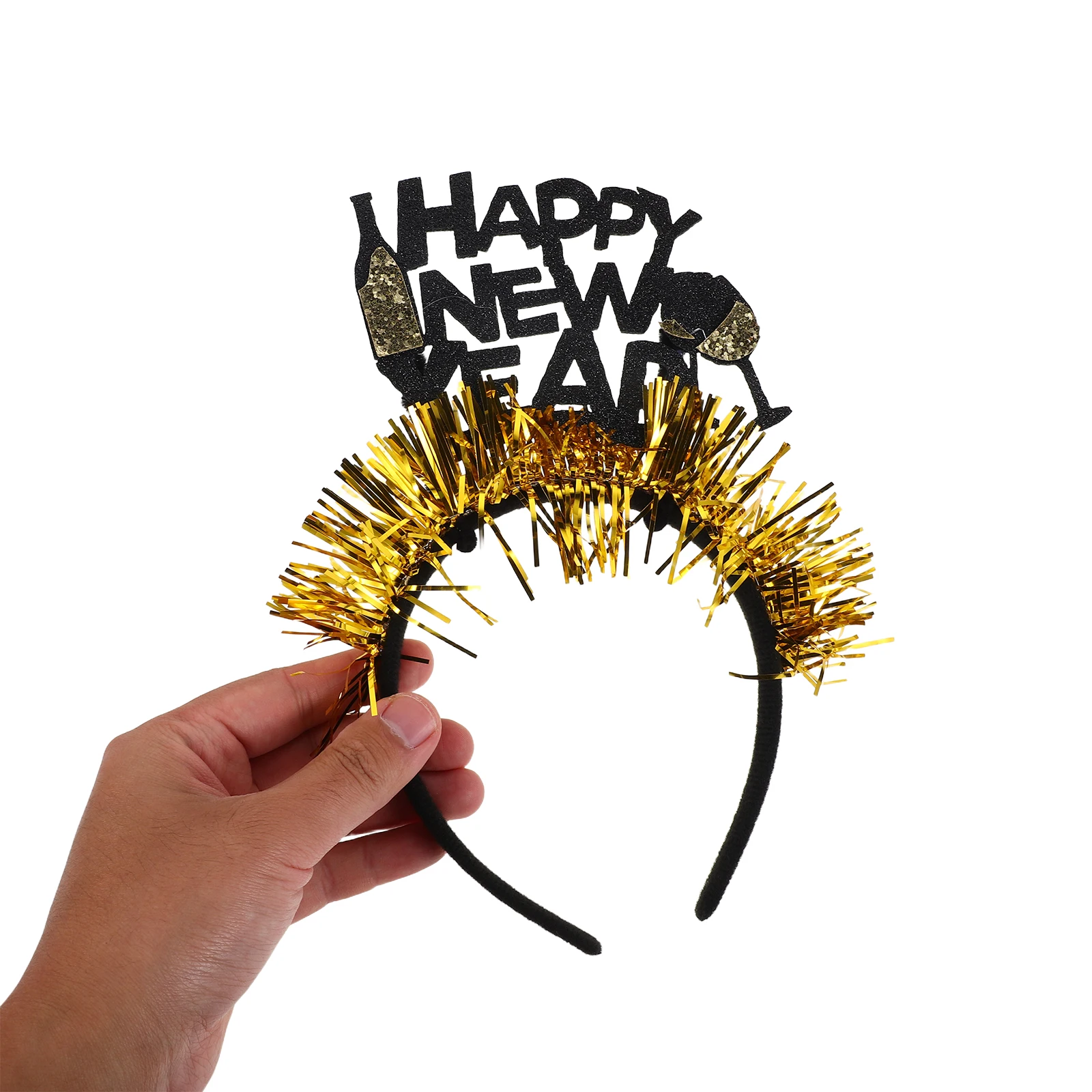 

6Pcs New Year Headband Set Glitter Festive Headbands Nye Party Decoration Star Hair Bands Happy New Year Star Hair Band