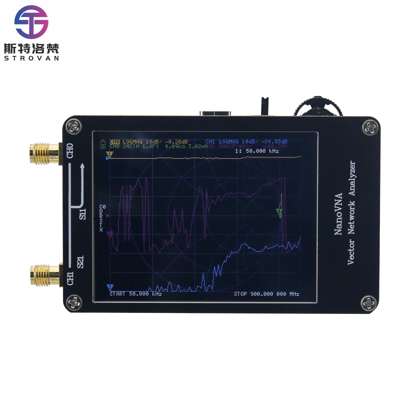 

50KHz-900MHz NanoVNA Vector Network Analyzer HF VHF UHF Antenna Analyzer With 2.8" TFT Screen