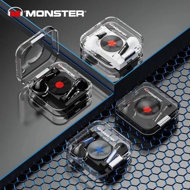 Monster XKT01 5.2 Earphone Wireless Bluetooth TWS HiFi Music Earbuds Gaming with Mic 300mAh Stereo In-Ear Headset