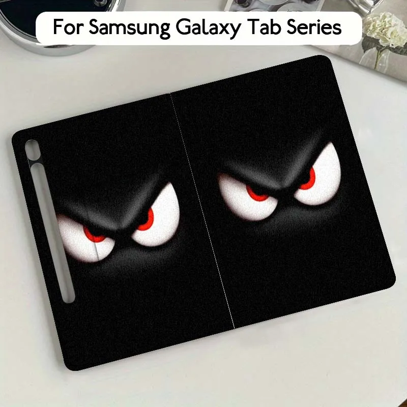 

Black Cool Expression Eye For Samsung Galaxy Tab S10 S9 S8 S7 FE Lite Soft Flexible Support Tablet Case Gift