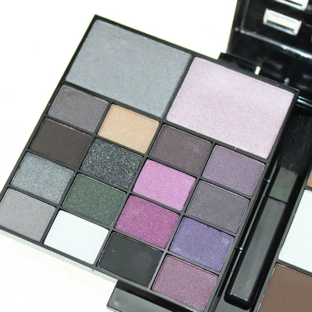 74-Farben-Kosmetik-Set für Damen, Make-up-Set, Lidschatten, Lipgloss, Rouge, Concealer, gepresstes Puder, glänzend, nährende Kombination