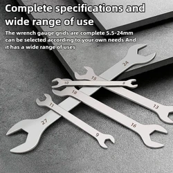 Ultrathin Thin Wrench Large Opening Dual Purpose Wrench Thin Dual Purpose Wrench 5.5-11mm 12-16mm 17-22mm 3PCS Hardware Tool
