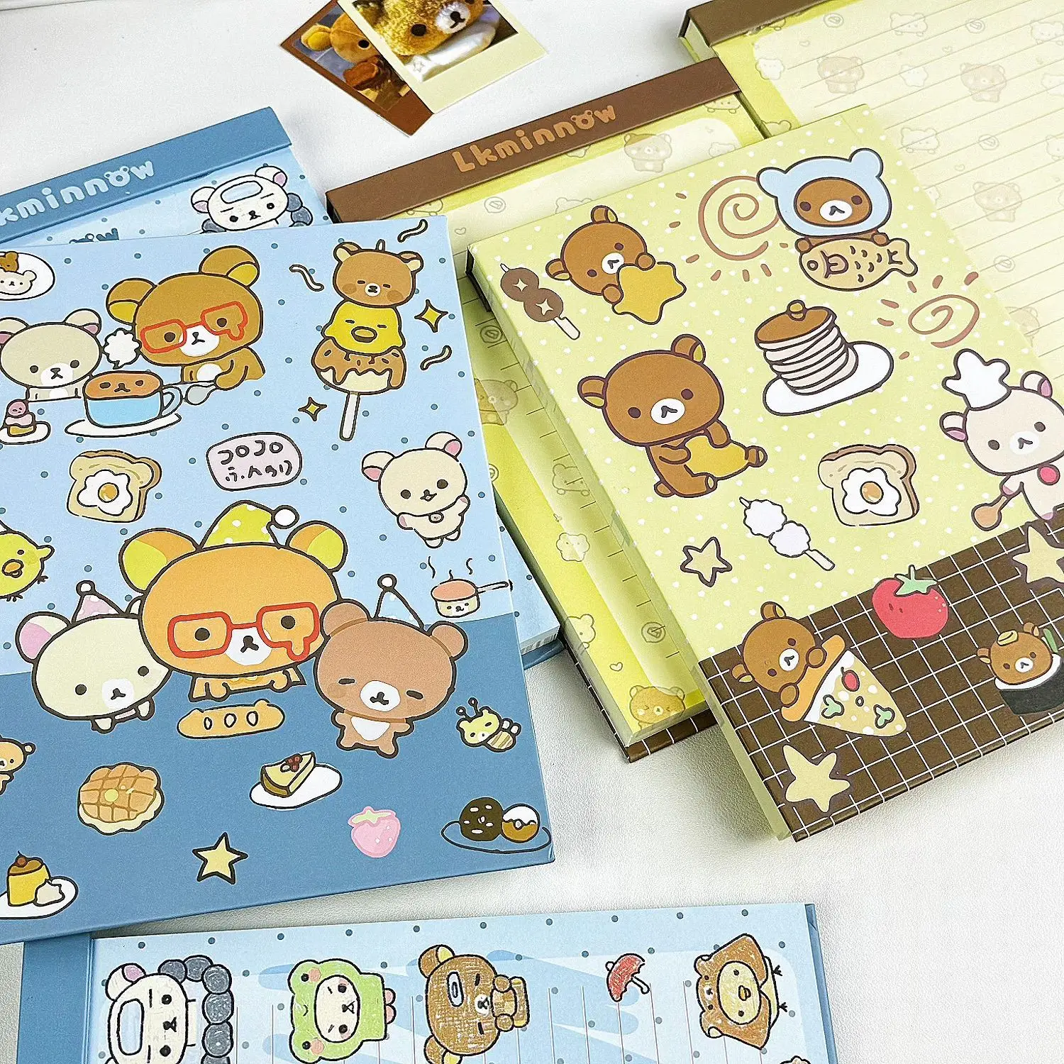 Rilakkuma Cartoon Clipboard Notebook, Ins Aesthetic Tear‑Away Notepad, Portable Message Memo Book for Students